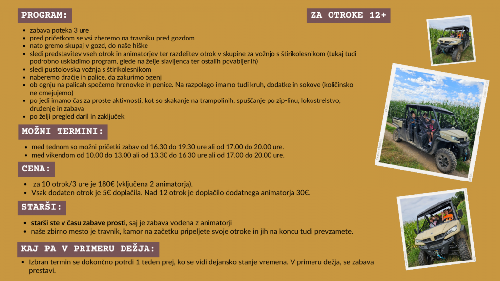 vožnja s štirikolesnikom